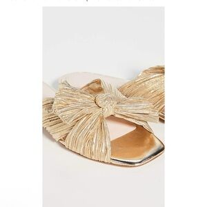 Loeffler Randall Women’s Daphne Pleated Bow Slides, 8.5